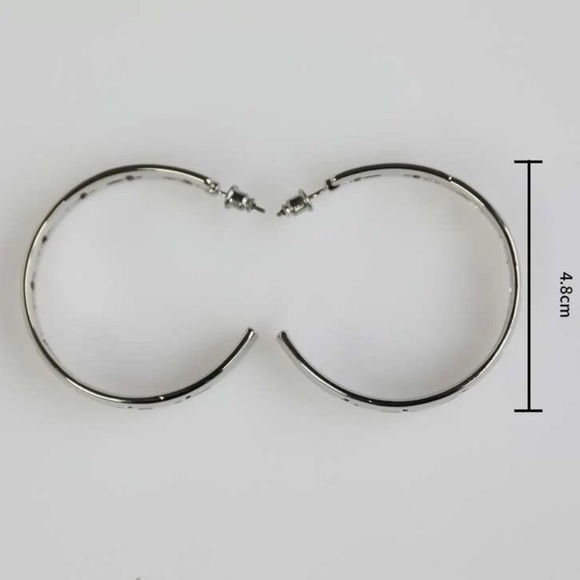 Cross Hoop Earrings - Picture 6 of 6